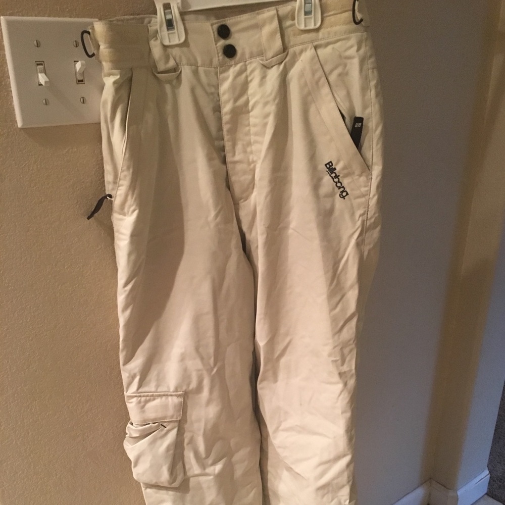 Billabong white snow pants